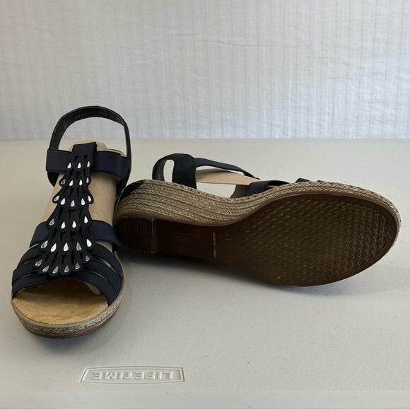 Rieker Wedge Heel Sandals Women’s Size 9.5 EUR 41 Slip On - Picture 9 of 12